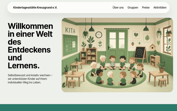 Screenshot of kita-kreuzgrund.de
