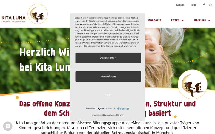 Screenshot of kita-luna.de