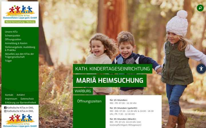 Screenshot of kita-mariae-heimsuchung.de