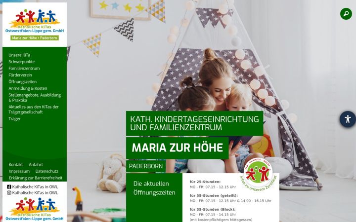 Screenshot of kita-mzh.de