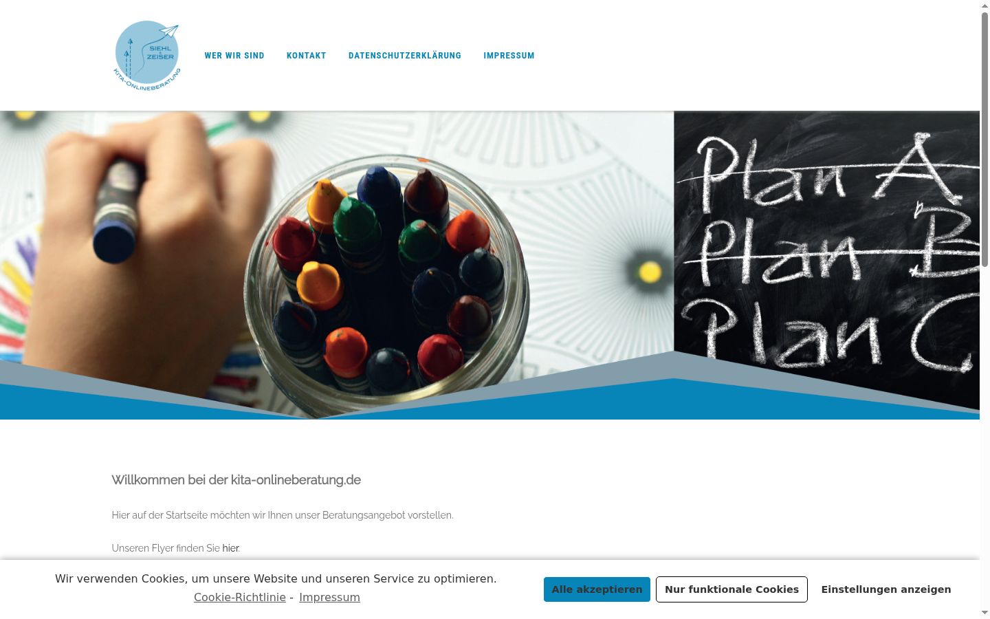Screenshot del banner di consenso mostrato prima di qualsiasi interazione