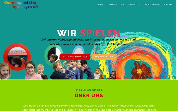 Screenshot of kita-regenbogen.org