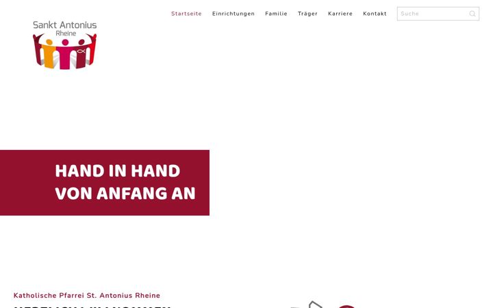 Screenshot of kita-rheine.de