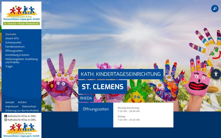 Screenshot of kita-st-clemens-rheda.de