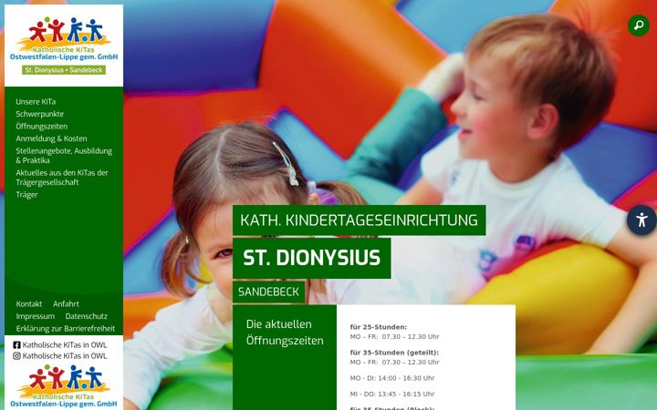 Screenshot of kita-st-dionysius-sandebeck.de