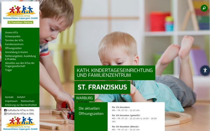 Screenshot of kita-st-franziskus-warburg.de