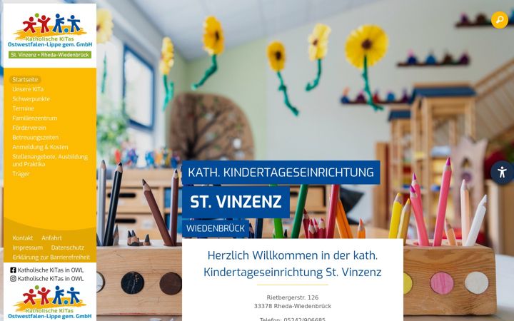 Screenshot of kita-st-vinzenz-wiedenbrueck.de