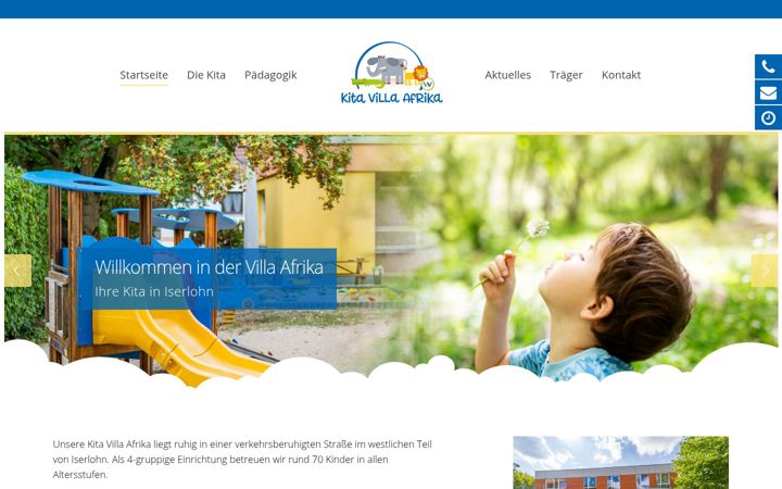 Screenshot of kita-villa-afrika.de