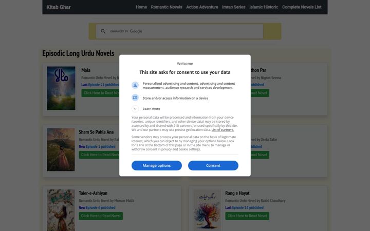 Screenshot of kitaabghar.com