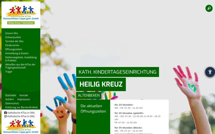 Screenshot of kitaheiligkreuz-altenbeken.de