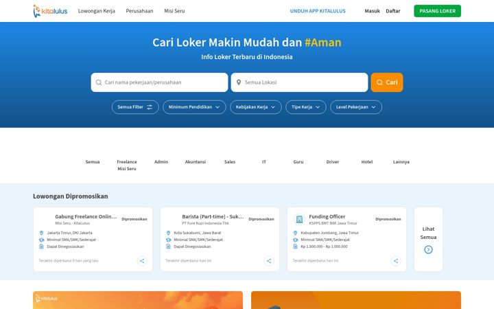Screenshot of kitalulus.com