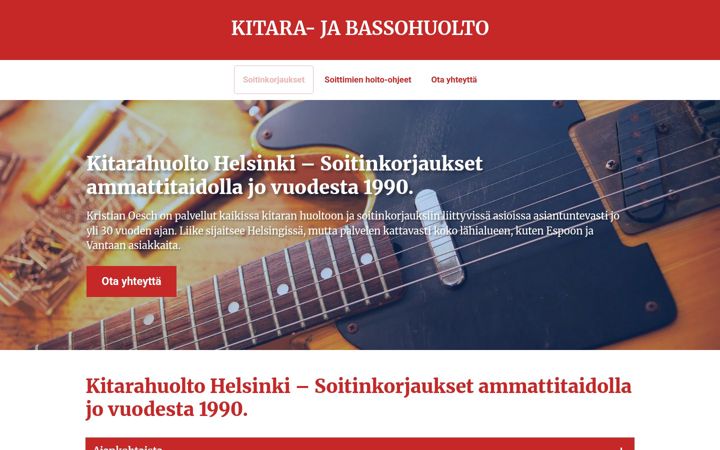 kitarahuolto.com