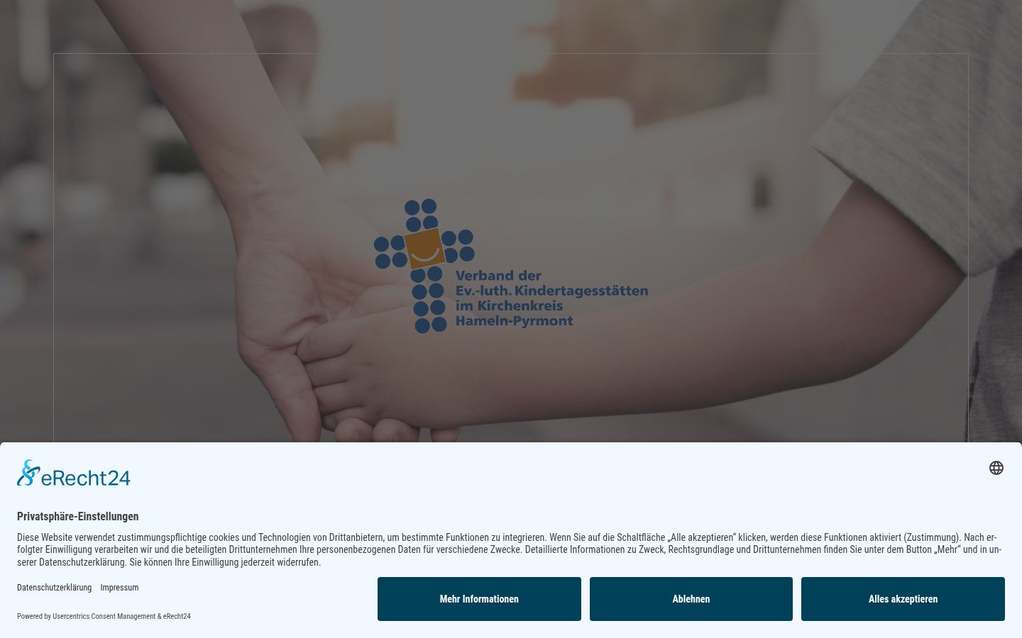 Captura de ecrã do banner de consentimento apresentado antes de qualquer interação