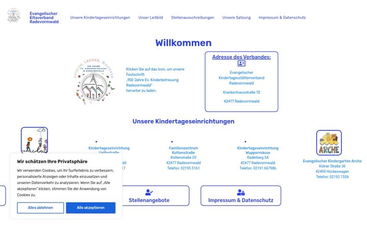 Screenshot of kitaverband-radevormwald.de