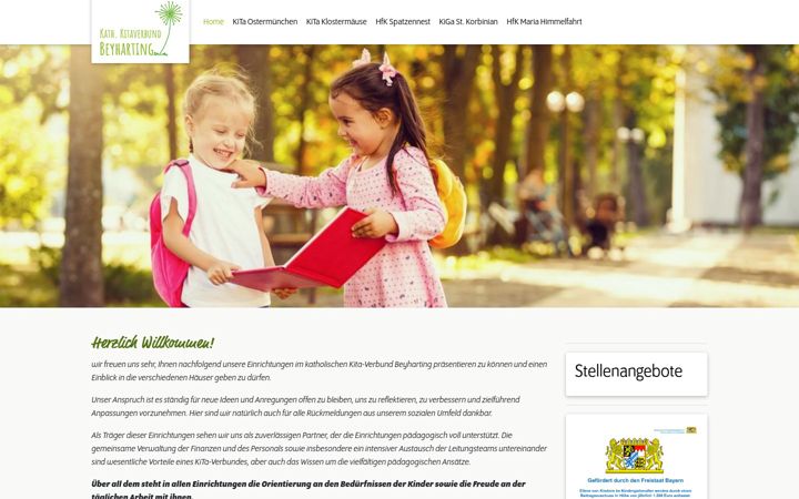 Screenshot of kitaverbund-beyharting.de