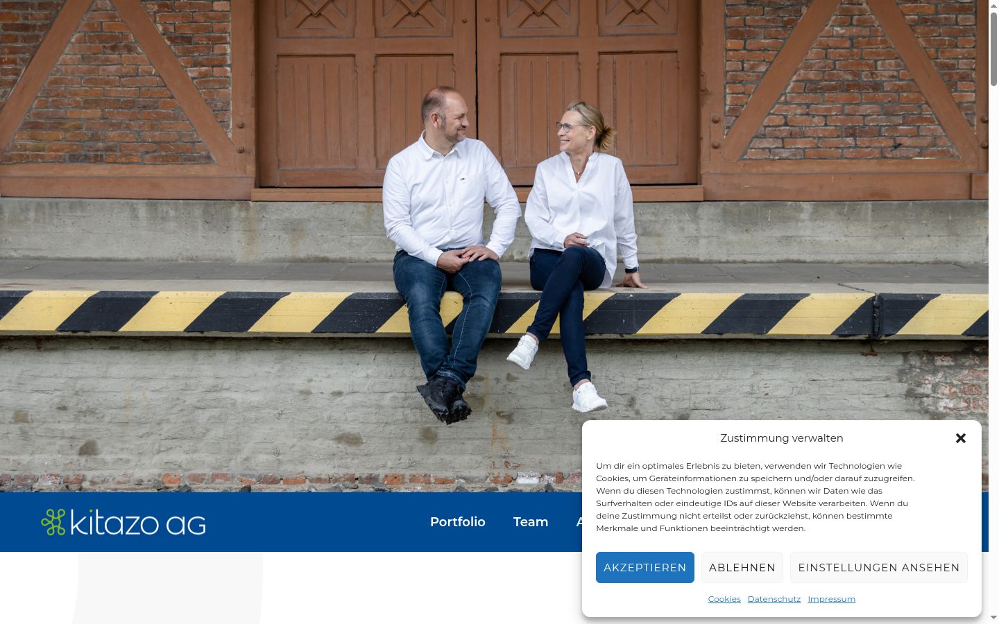 Captura de ecrã do banner de consentimento apresentado antes de qualquer interação