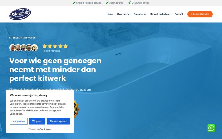 Screenshot of kitbedrijfvankerkoerle.nl