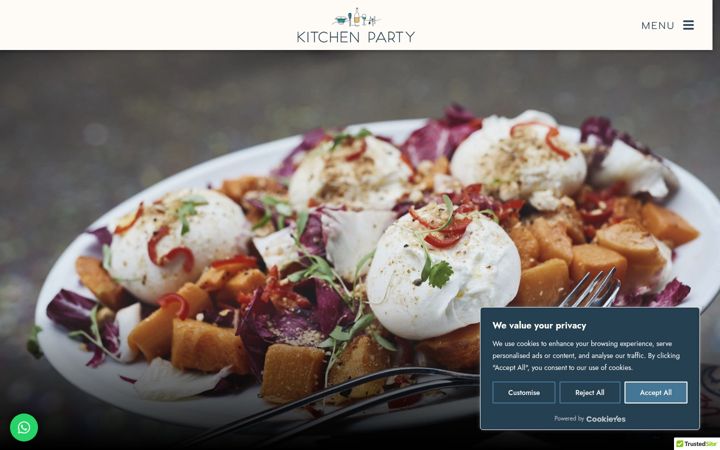 Screenshot of kitchen-party.co.uk