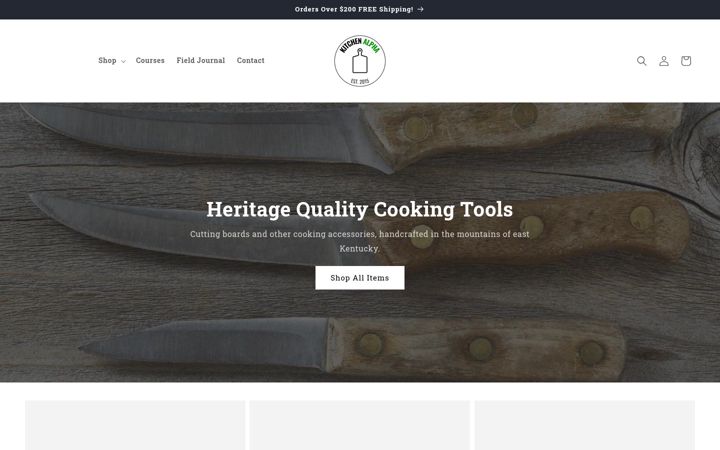 Screenshot of kitchenalpha.com
