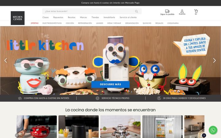 Screenshot of kitchencenter.cl