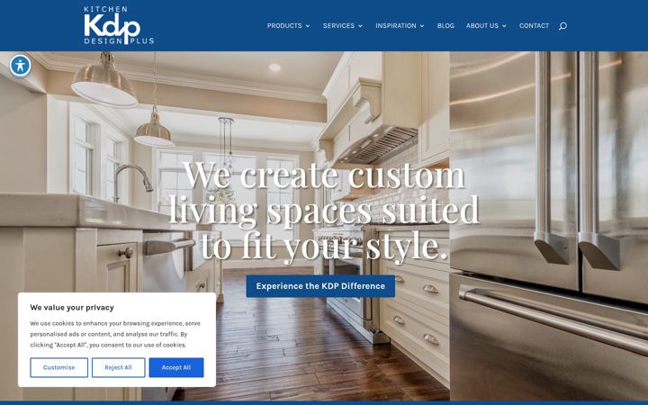 Screenshot of kitchendesignplus.com