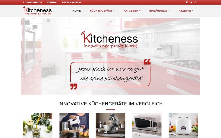 Screenshot of kitcheness.de