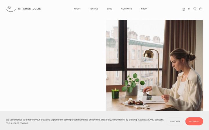 Screenshot of kitchenjulie.com