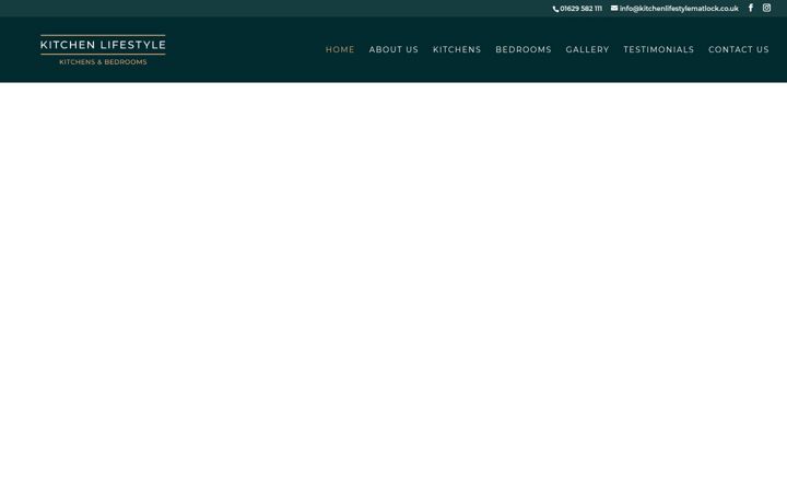 Screenshot of kitchenlifestylematlock.co.uk