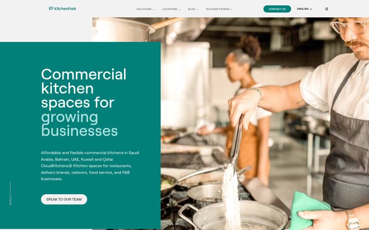 Screenshot of kitchenpark.com