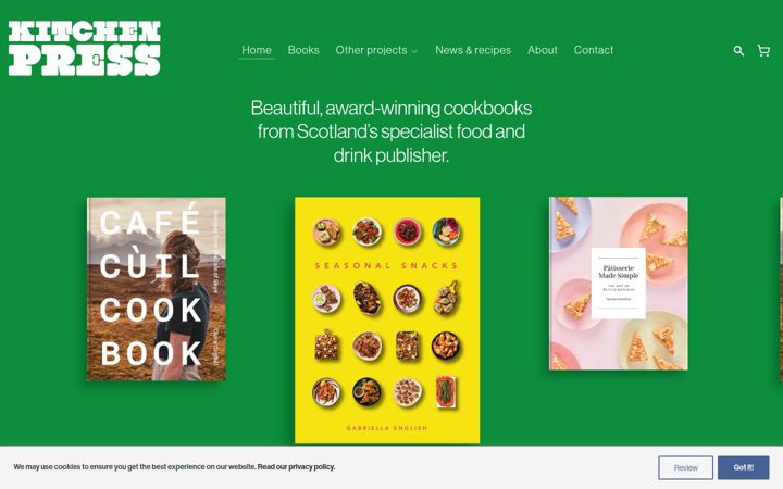 Screenshot of kitchenpress.co.uk