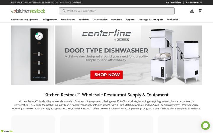 Snímek obrazovky kitchenrestock.com