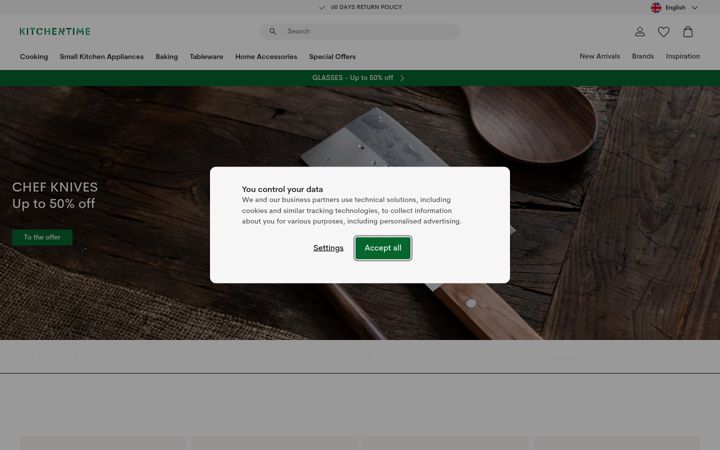 Screenshot of kitchentime.com