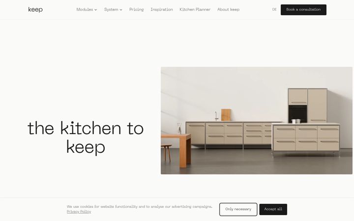 Screenshot of kitchentokeep.com