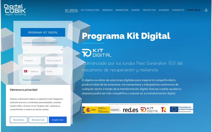 Screenshot of kitdigitalcubik.es