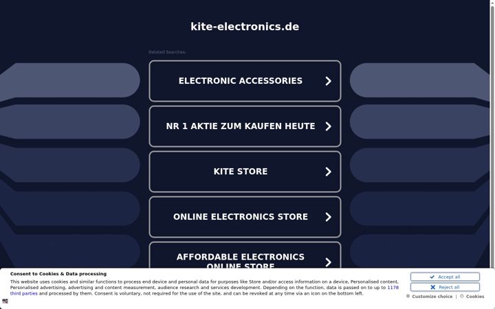 Screenshot of kite-electronics.de