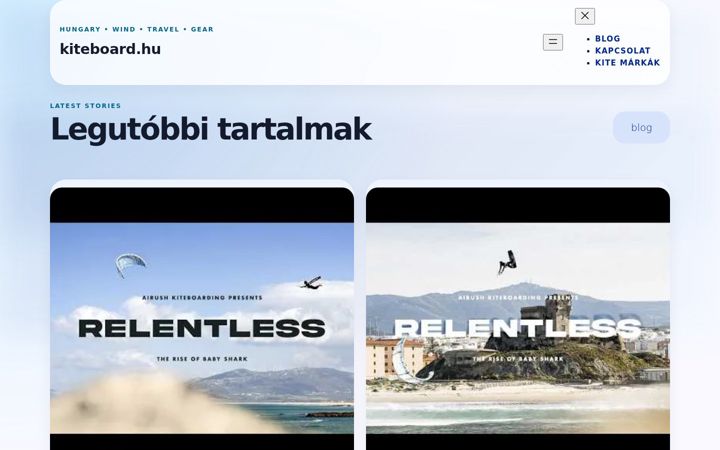 Screenshot of kiteboard.hu