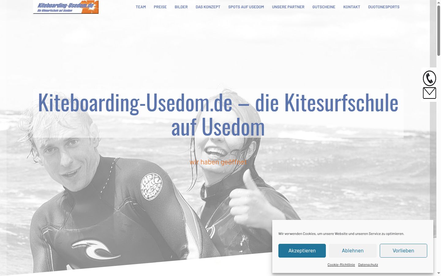 Screenshot of the consent banner shown before any interaction