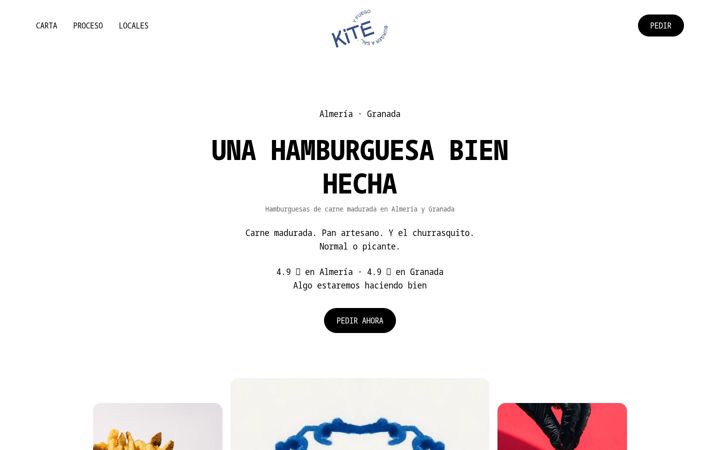 Screenshot of kiteburger.com