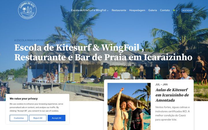 Screenshot of kiteclubicaraizinho.com