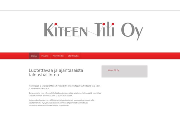 Screenshot of kiteentili.fi
