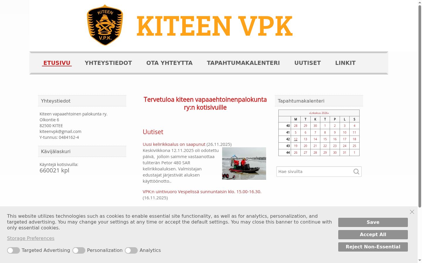 Screenshot del banner di consenso mostrato prima di qualsiasi interazione