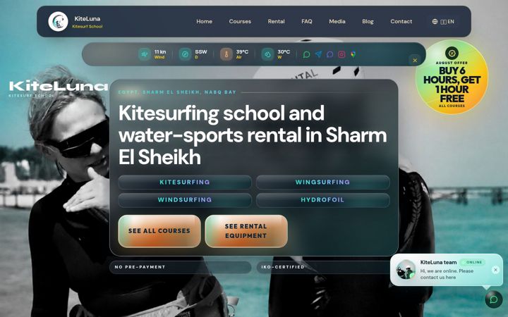 Screenshot of kiteluna.com