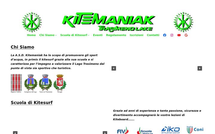 Screenshot of kitemaniak.it