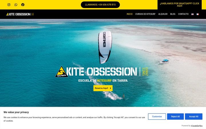 Screenshot of kiteobsession.com