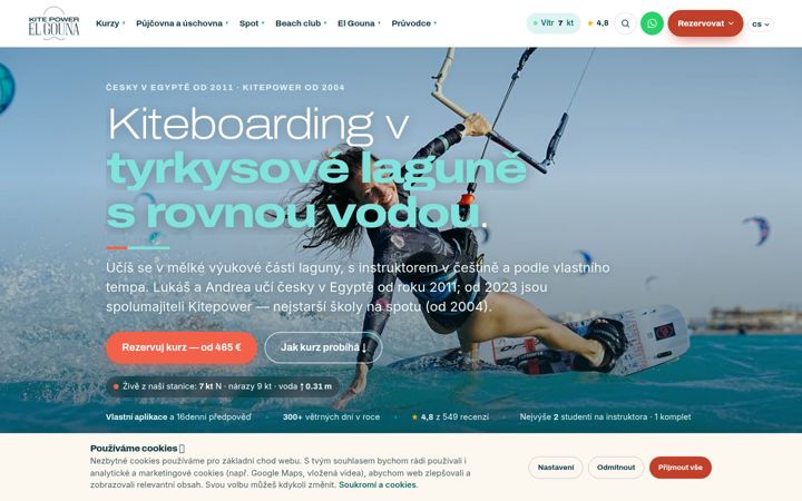 Screenshot of kitepowerelgouna.cz