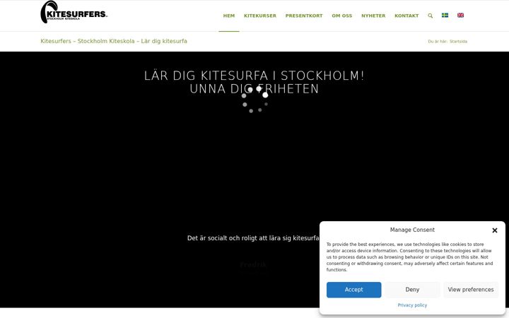 Screenshot of kitesurfers.se
