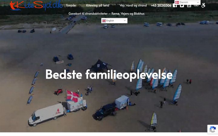 Screenshot of kitesyd.dk