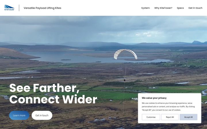 Screenshot of kitetower.nl