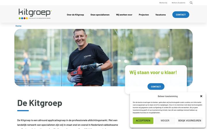 Screenshot of kitgroep.nl