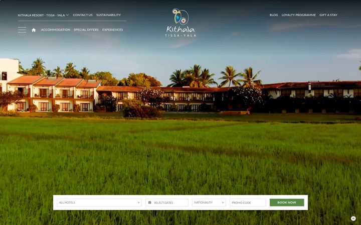 Screenshot of kithalaresort.com